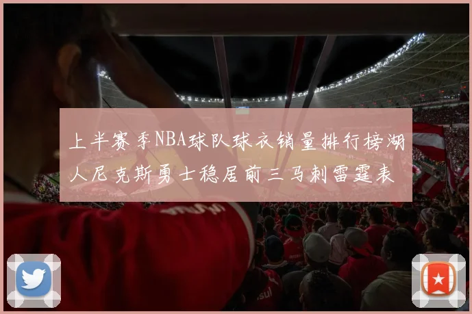上半赛季NBA球队球衣销量排行榜湖人尼克斯勇士稳居前三马刺雷霆表现抢眼